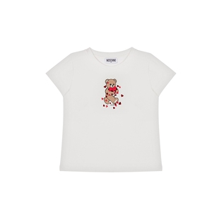 【全新上市】Moschino/莫斯奇诺 26早秋 儿童小熊印花圆领短袖T恤