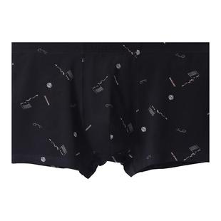 健将男士内裤纯棉男生四角裤男式抗菌宽松透气中老年人平角短裤头