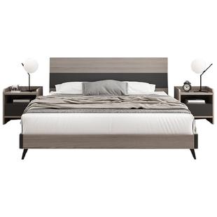 床1米8双人床现代简约出租房用1.2m架子床高箱储物床1米5主卧床