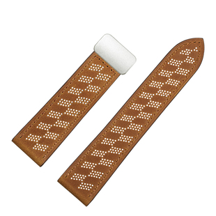 适配西铁城蓝天使二代真皮手表带 空中之鹰JY8078磁吸扣表链22mm