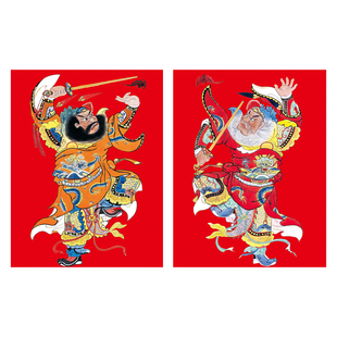 2026钟馗门神门贴尉迟恭秦叔宝门福秦琼神将大门新年乔迁布置装饰