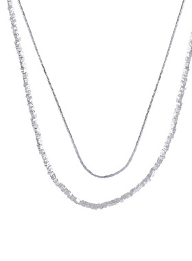 网红同款双层超闪锁骨链