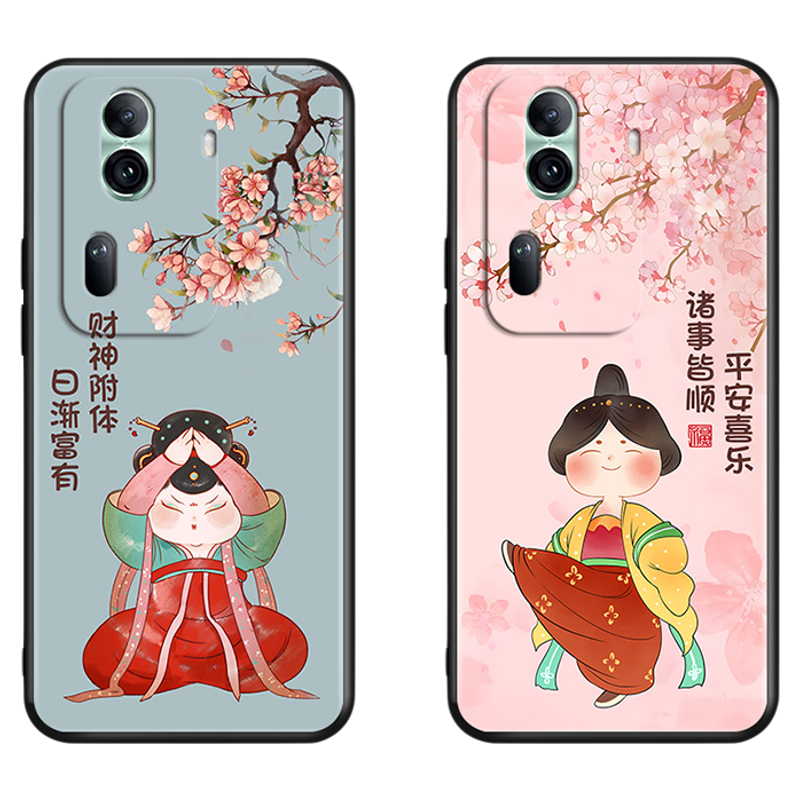 秋昊适用于OPPORENO11手机壳reno11全包保护套PJH110时尚创意pjh110古风财神oopp防摔软壳reno11文字新款reno
