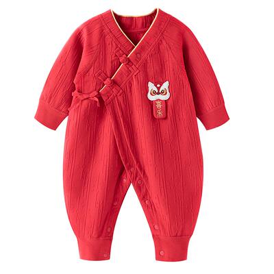 汤尼倍儿新生儿连体衣喜庆满月服