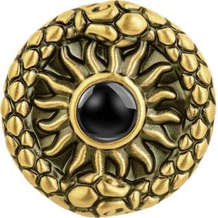 MONOLOGUE独白北纬三十度生肖蛇盘蛇复古黄金转运珠男士MR1759礼