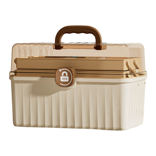 家用化妆品收纳盒多层折叠收纳箱客厅卧室饰品整理盒子大号工具箱