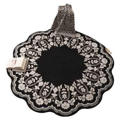 法式仿羊绒化妆椅地毯轻奢高级感