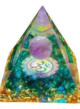 水晶金字塔桌面摆件现代简约招财