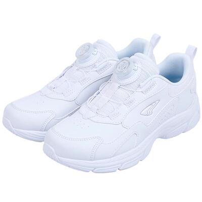 江博士童鞋秋旋钮扣中大童男女白色儿童运动鞋轻便