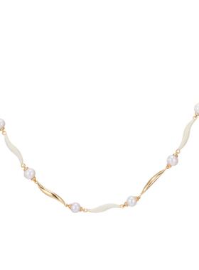 Fellala/翡拉拉「马蹄莲」缱绻珍珠项链原创设计感时尚颈链简约