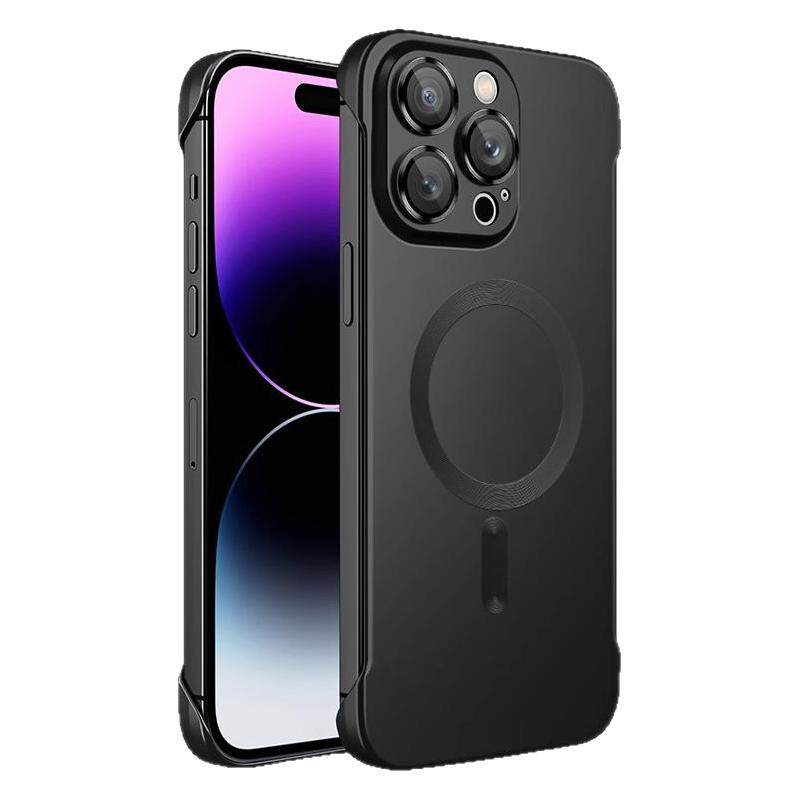 简物说适用苹果17promax手机壳新款16promax磁吸无边框16iphone15超薄散热ip14pm高级保护套简约