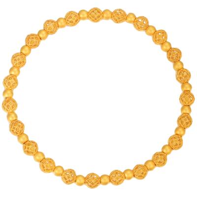 明牌珠宝传家金古法黄金手链