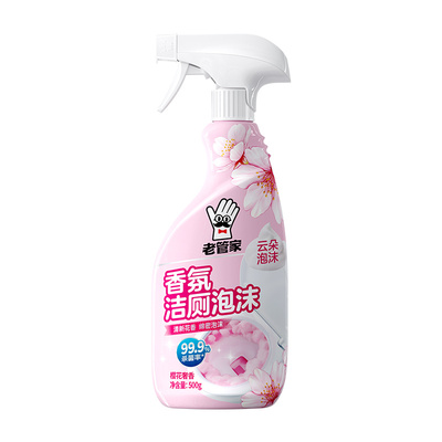 老管家洁厕灵厕所马桶清洁剂强力除垢除臭清香型留香洁厕剂泡泡