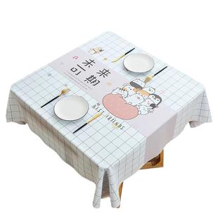 正方形防水防油免洗防烫2024新款餐桌垫茶几台布PVC轻奢桌布桌子