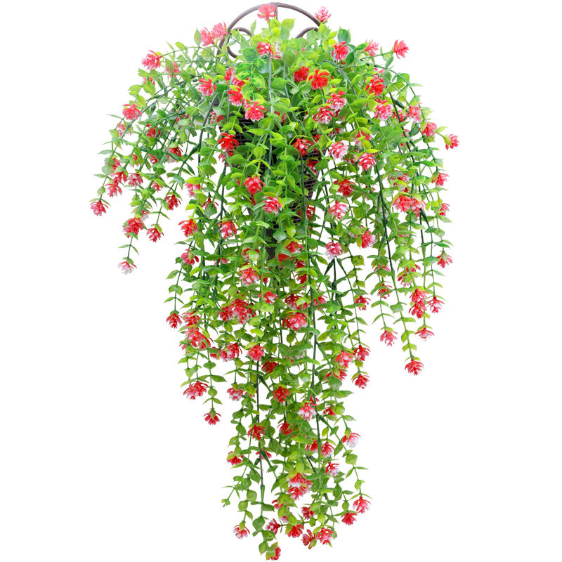 绿植吊篮装饰挂壁缠绕塑料假花