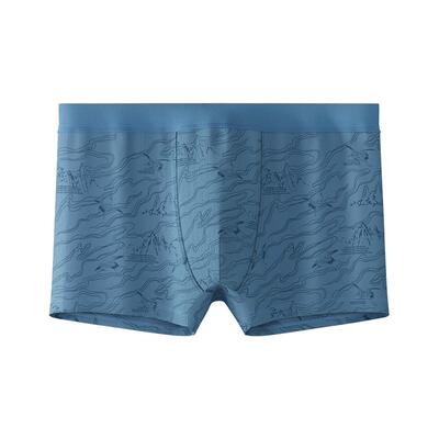 海澜之家山不在高男士纯棉平角内裤艾草香15A抗菌消臭四角短裤男