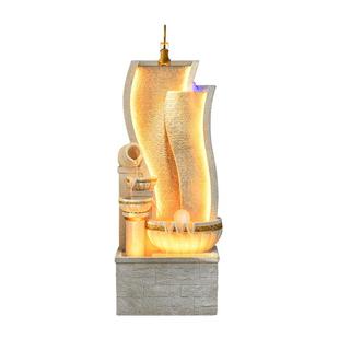 欧式流水喷泉摆件循环水客厅招财玄关新居开业办公室轻奢装饰景观