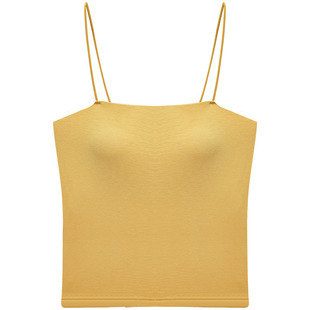 吊带背心女夏美背内搭打底白色上衣带胸垫裹胸设计感小众外穿抹胸