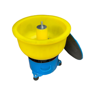 玉石震动抛光机鹅卵石树脂金属去毛刺机振动研磨打磨机小型震桶