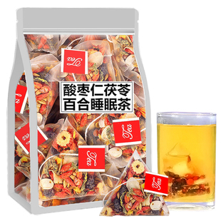 酸枣仁百合茯苓睡眠茶安助神眠多梦失养生茶包眠晚安茶官方旗舰店