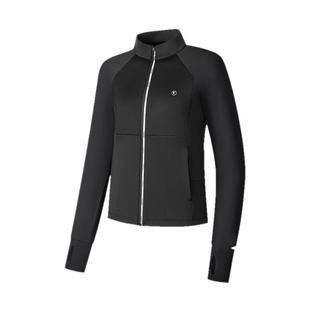 乔丹速干弹力外套女子2025冬季新款健身运动训练立领防风针织开衫