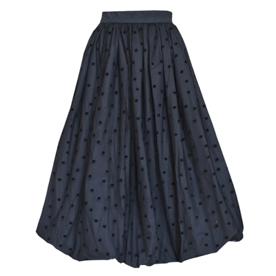 VC植绒波点黑纱裙2024年冬季新款