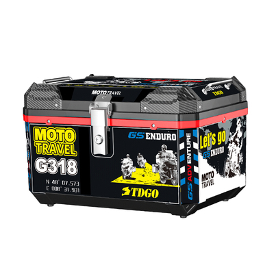 摩托车尾箱超大80L容量电动车通用储物箱非铝合金防水抗摔工具箱