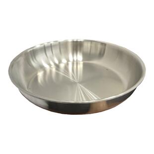 出口304不锈钢圆盘菜碟子菜盘海鲜盆复合钢一体18 20cm24cm可加热