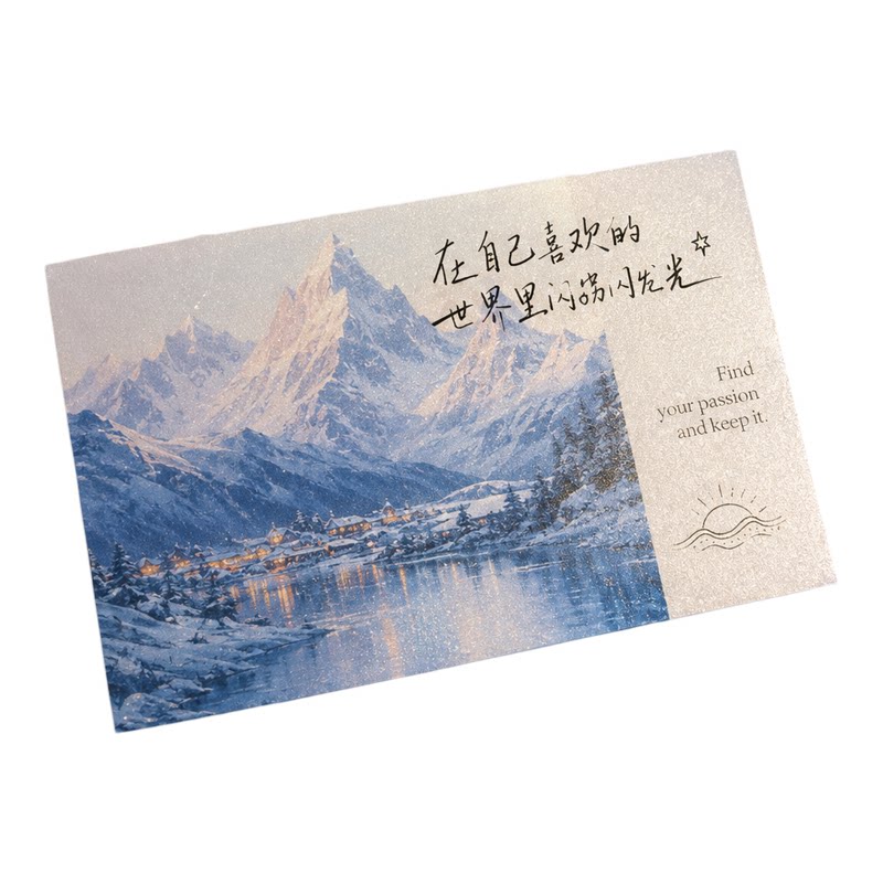 明信片定制花店婚礼贺卡珠光纸小卡片印刷高档对折纸卡感谢卡定做