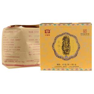 【顺丰包邮】大益普洱茶龙柱圆茶2017年熟茶357g*7饼一提装礼盒茶
