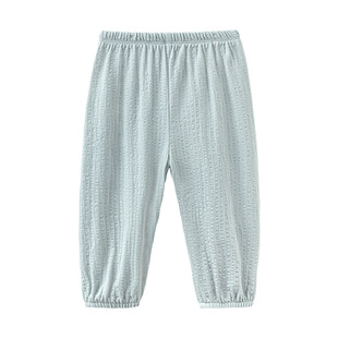 babylove宝宝防蚊裤夏季薄款纯棉纱布宽松休闲裤婴儿时尚百搭裤子