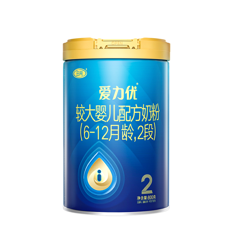 三元爱力优2段较大婴儿奶粉800g