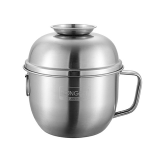 快餐杯304不锈钢加厚宿舍泡面神器汤碗带盖便当盒学生食堂打饭碗