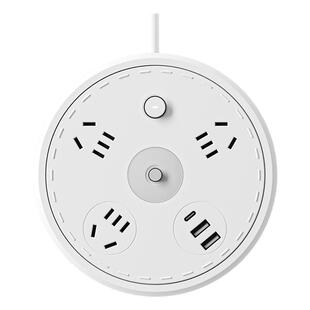 可伸缩旋转多功能插座带开关插排USB充电多孔位插线板长线接线板