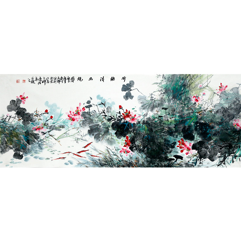 王辉手绘真迹花鸟国画客厅装饰
