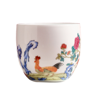 昌南大明成化斗彩鸡缸杯景德镇陶瓷高端主人杯高档个人专用小茶杯