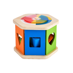 Hape多彩分类积木盒 儿童婴儿几何形状颜色配对认知益智宝宝玩具