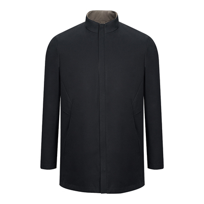 BONI/堡尼秋冬新品男士立领商务中长款风衣双面可穿HM667071B