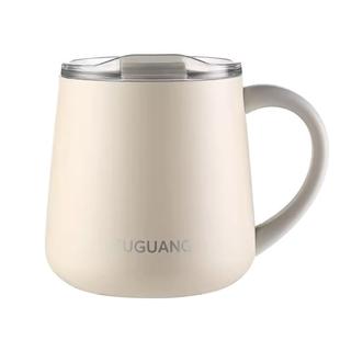 富光办公保温杯带盖子316L不锈钢马克杯女生高颜值咖啡杯杯子水杯