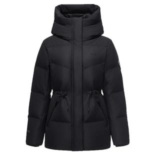极寒系列-坦博尔女款连帽羽绒服一手长鹅绒加厚冬季收腰保暖外套