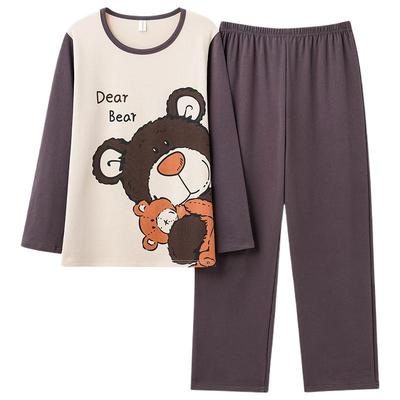 秋冬季纯棉睡衣女长袖