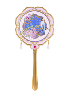 天津博物馆花鸟镜华化妆镜手持镜子便携文创生日礼物纪念品伴手礼