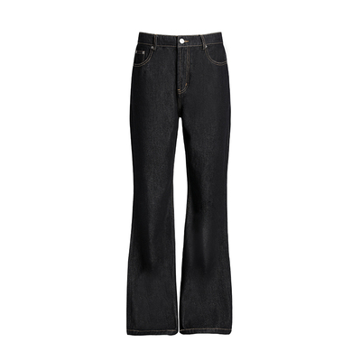 SAINTMASTER黑色宽松男款牛仔裤