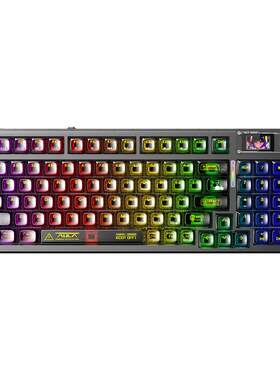 狼蛛新品F98proV3透明无线蓝牙三模版客制化机械键盘电竞游戏专用