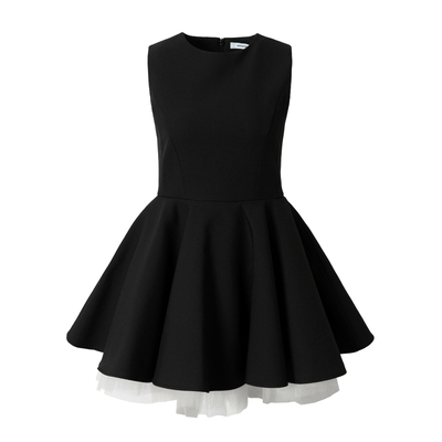 RPB BRAND千金风无袖连衣裙女蓬蓬裙设计感小黑裙公主裙礼服裙