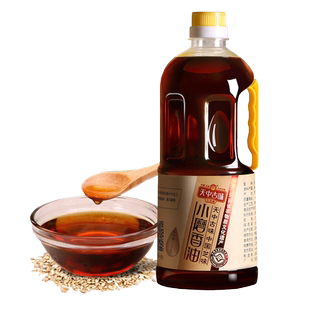 天中古味老字号白芝麻油小磨香油家用河南水代法驻马店桶装1000ml