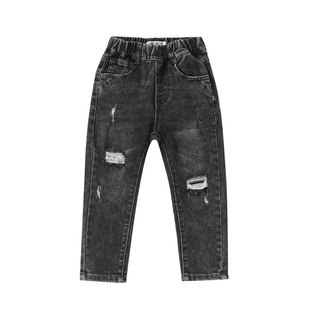 童装秋冬抓绒男童瘦版牛仔裤儿童长裤小脚裤韩版中大童弹力裤子潮