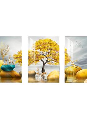 北欧客厅装饰画三联沙发背景墙挂画现代简约大气餐厅壁画卧室墙画