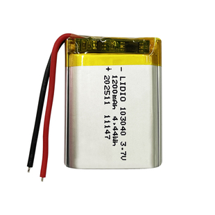 103040 3.7v聚合物锂电池5V1200mAh足毫安带保护板引出红黑硅胶线