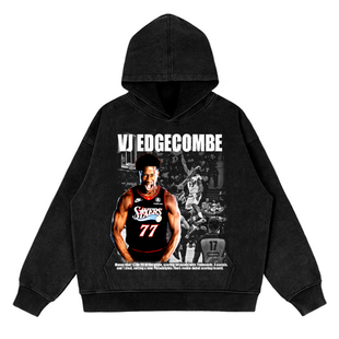 VJ·埃奇库姆美式数码直喷透气印花美式复古圆领高街休闲连帽卫衣